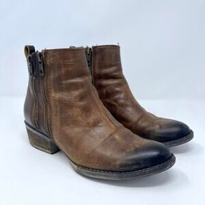 Circle G LD Burnished Brown Double Zipper Bootie‎